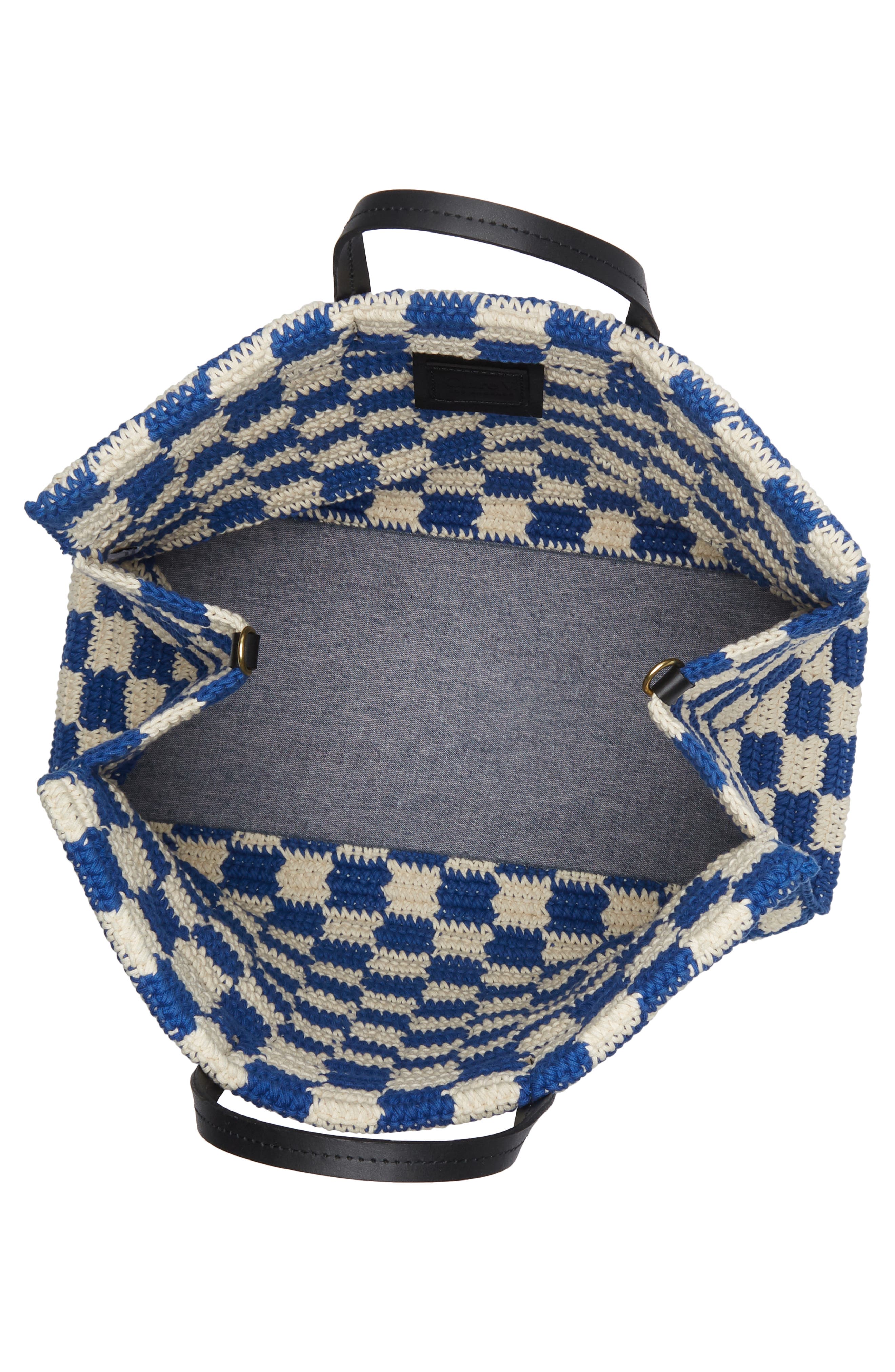 Clare V. Summer Simple Crochet Cotton Tote, Alternate, color, 