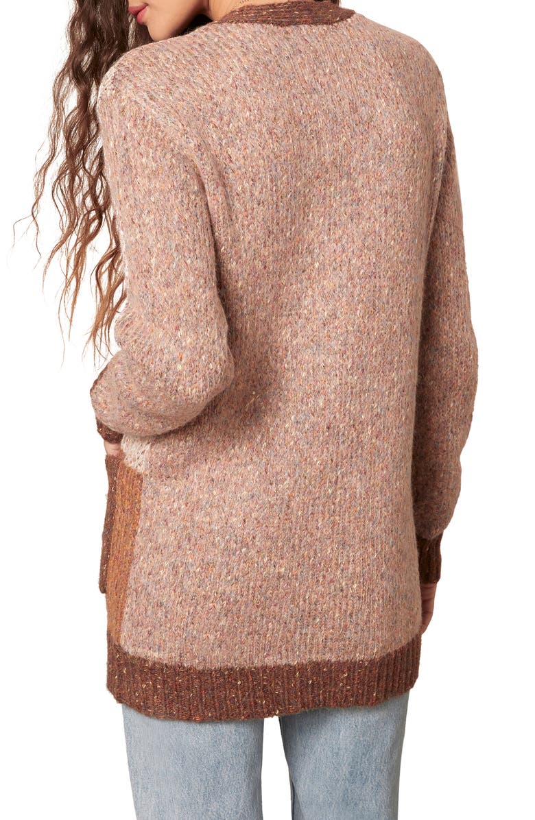 BB Dakota by Steve Madden BB Dakota Back to Block Patchwork Cardigan, Alternate, color,