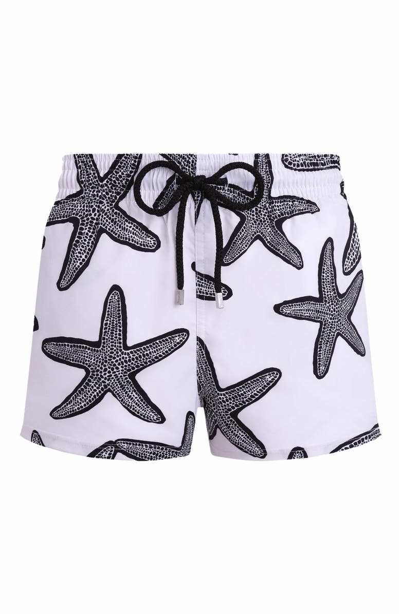 Vilebrequin Men's Starlette Short Swim Shorts, Alternate, color, Blanc