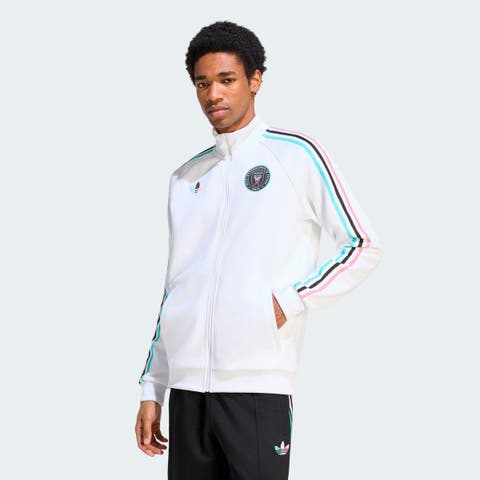 Men's adidas Originals  White Inter Miami CF Icon Full-Zip Track Jacket