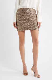 Open Edit Sequin Miniskirt
