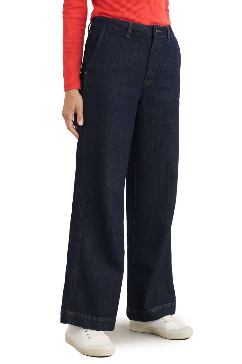 Sennen Cove High Waist Wide Leg Jeans, Alternate, color, DARK WASH GRAIN
