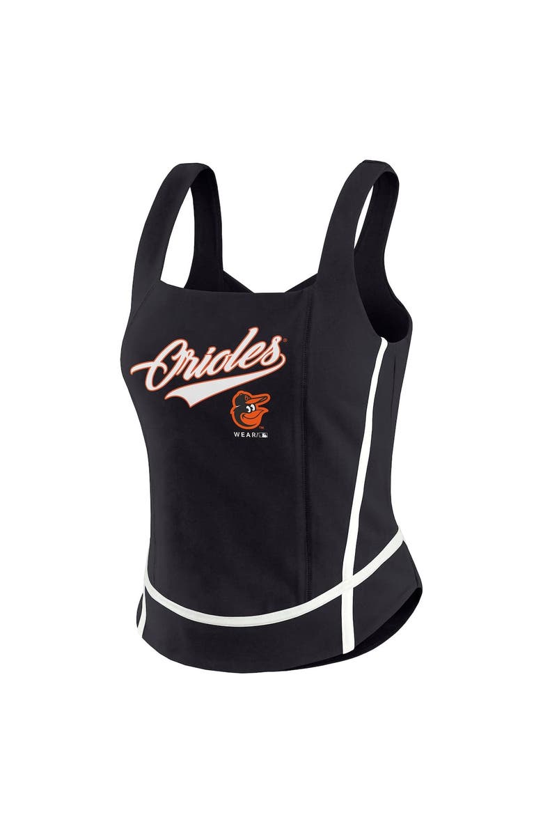WEAR by Erin Andrews Women's WEAR by Erin Andrews Black Baltimore Orioles Square Neck Tank Top, Alternate, color, Black