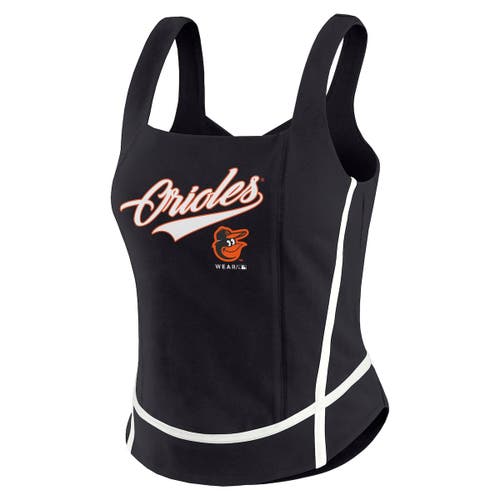 Wear By Erin Andrews Black Baltimore Orioles Square Neck Tank Top