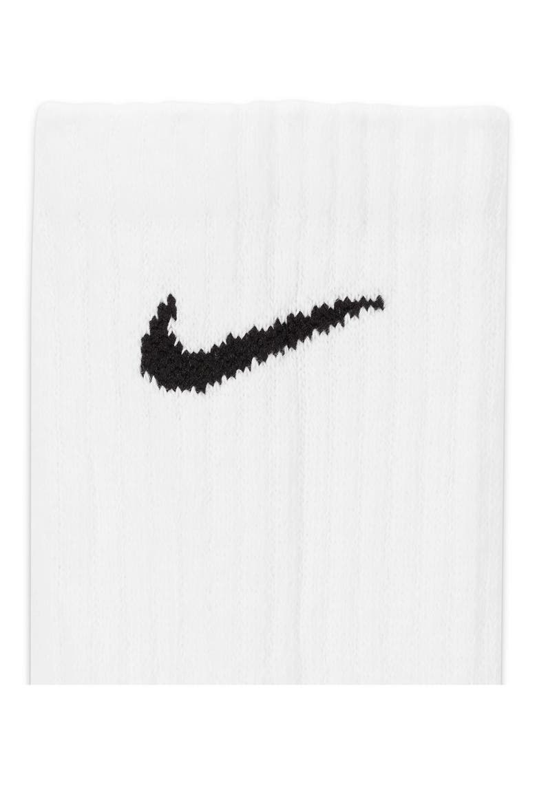 Kids' 6-Pack Everyday Cushioned Training Crew Socks, Alternate, color, 100 WHITE/BLACK