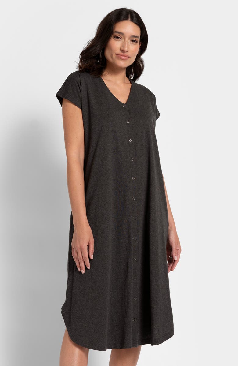 Seraphine Maternity/Nursing Organic Cotton Labor Nightgown, Alternate, color, 