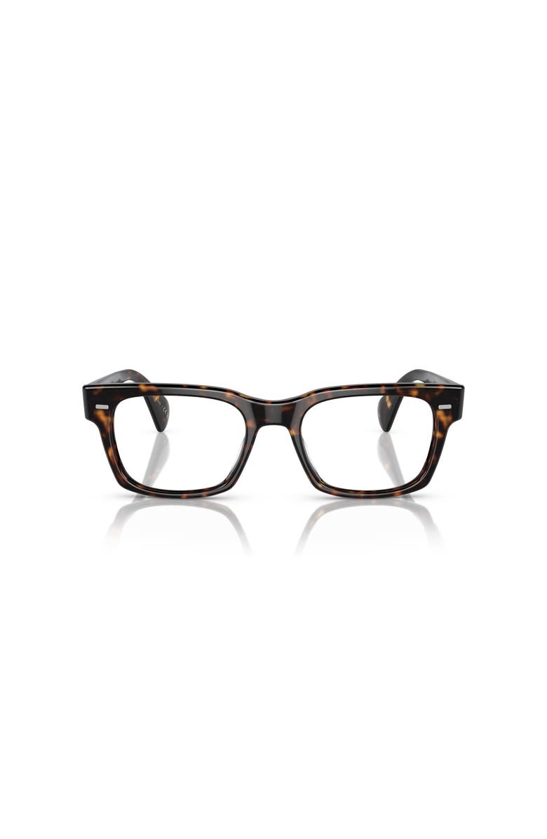 Oliver Peoples 51mm Square optical glasses, Alternate, color, Tortoise