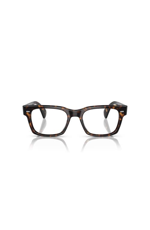 Oliver Peoples 51mm Square Optical Glasses In Brown