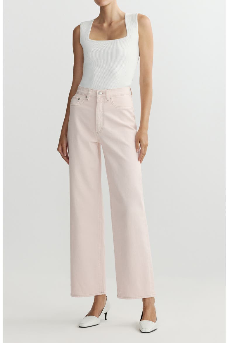 Karmine Refined Wide Leg High Waist Ankle Jeans, Alternate, color, BALLET