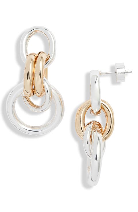 Double Circle Front Hoop Earrings