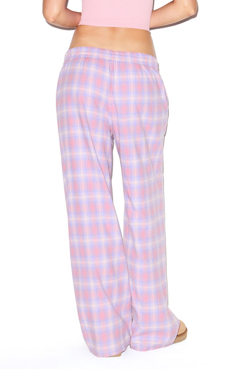 SKIMS Plaid Flannel Pajama Pants, Alternate, color, Cotton Candy Plaid