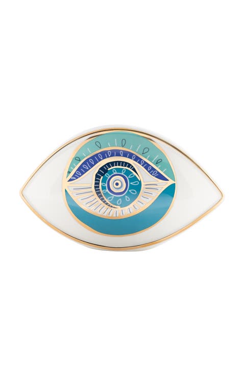 Protected with Positivity - Evil Eye Ceramic Statue