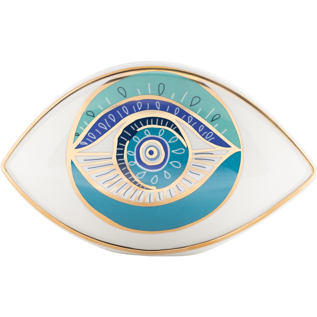 Karma And Luck Protected With Positivity In White/turquoise