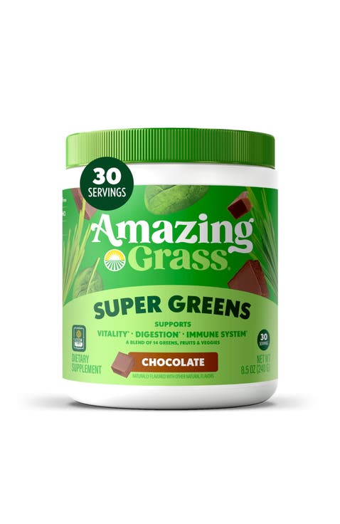 Super Greens Powder, Chocolate, 30 Servings