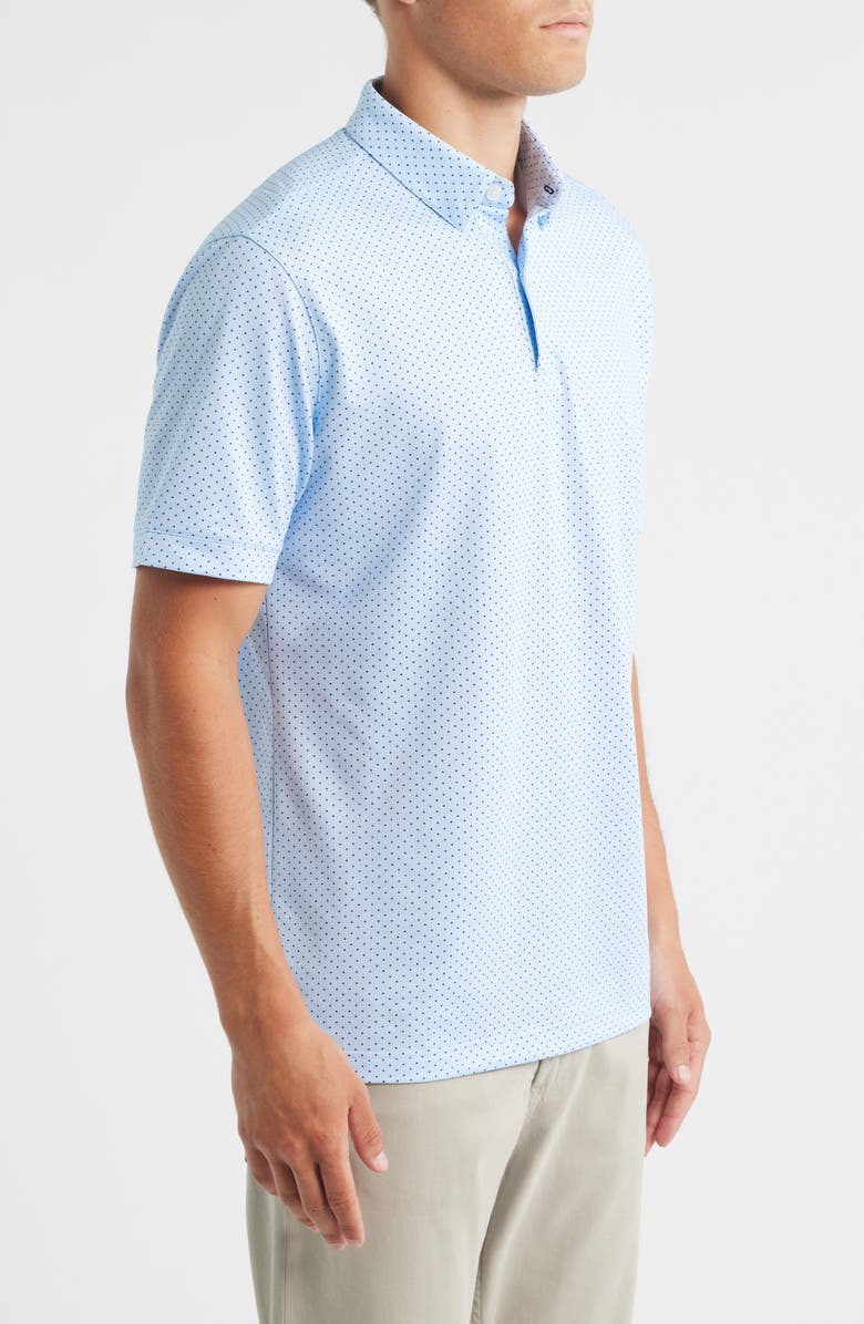 Mizzen+Main Halyard Trim Fit Performance Polo, Alternate, color, Cloud Blue Dot