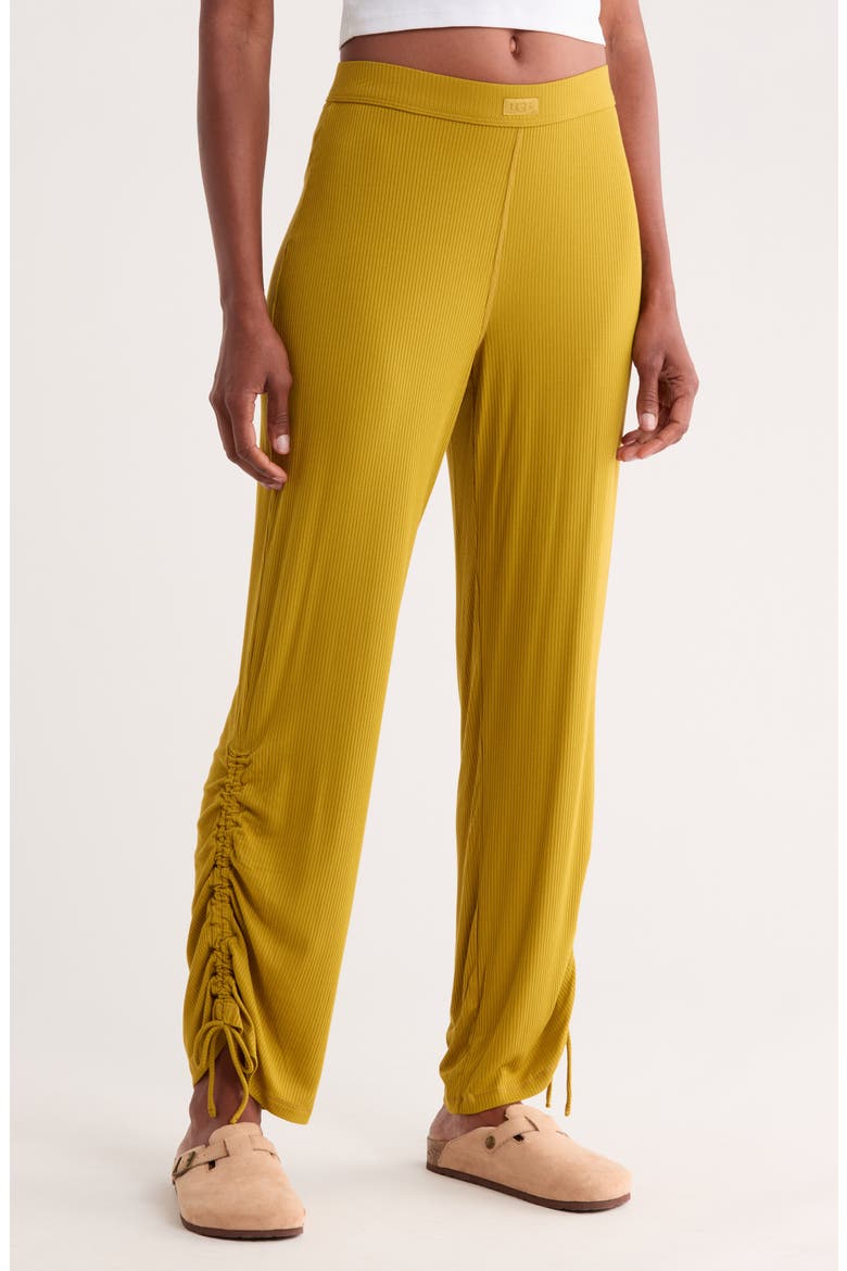 Vyanna Rib Lounge Pants, Main, color, BRIGHT OLIVE