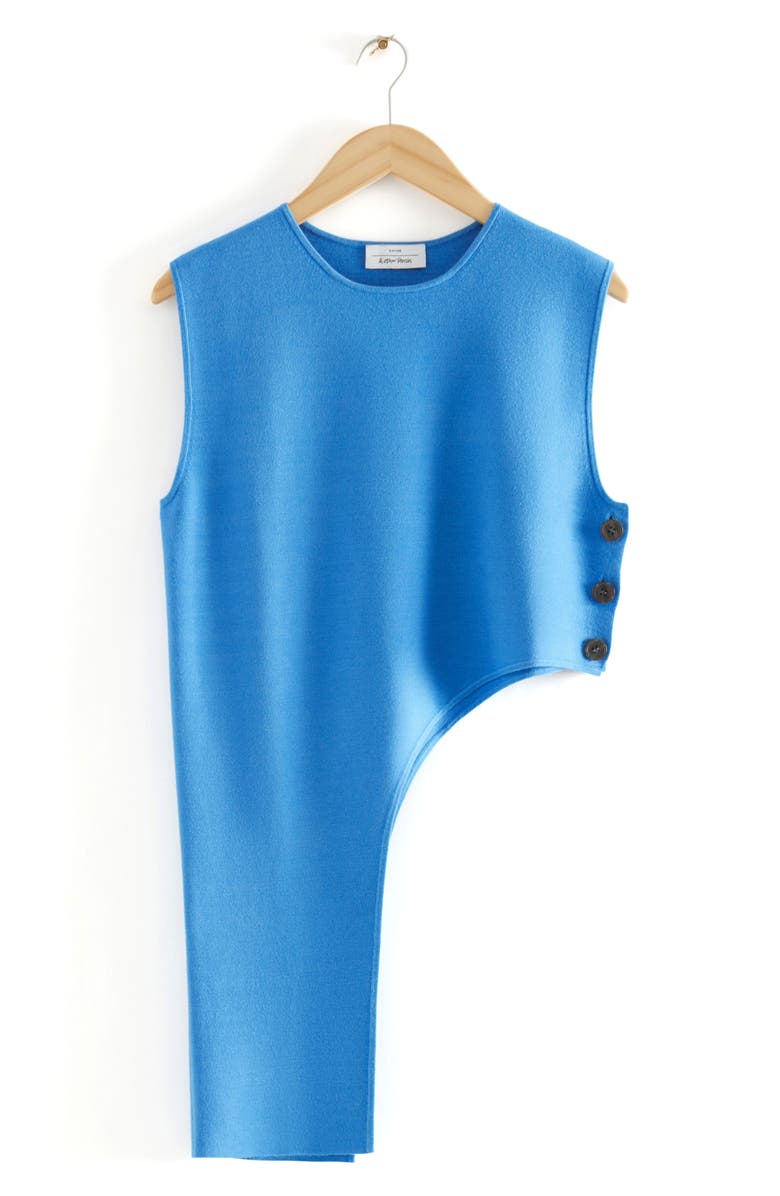 & Other Stories Asymmetric Side Button Sweater Vest, Alternate, color, 