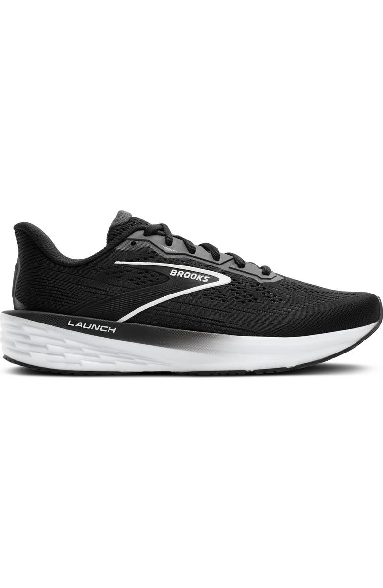 Brooks Launch 12 Running Sneaker, Alternate, color, Black/ Grey/ White