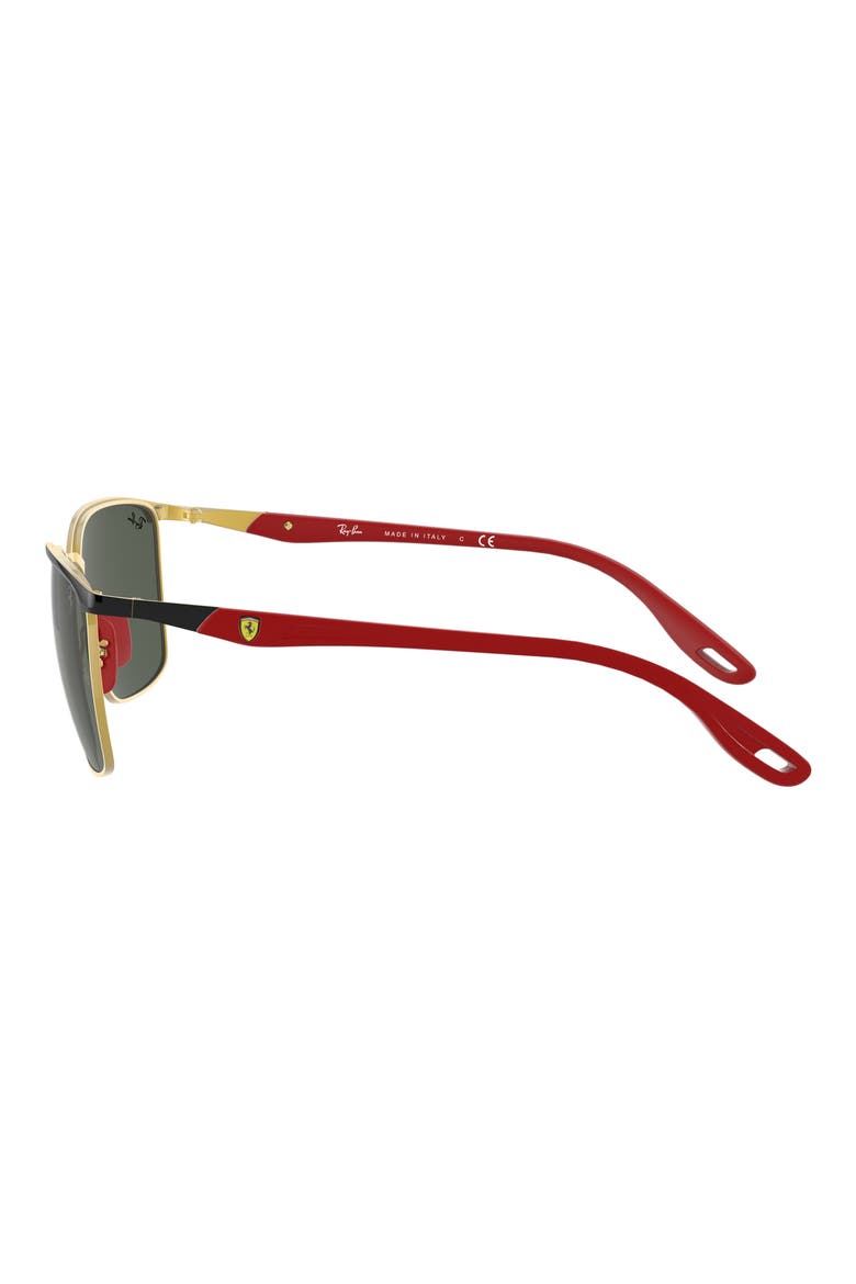 56mm Square Sunglasses, Alternate, color, TOP BLACK