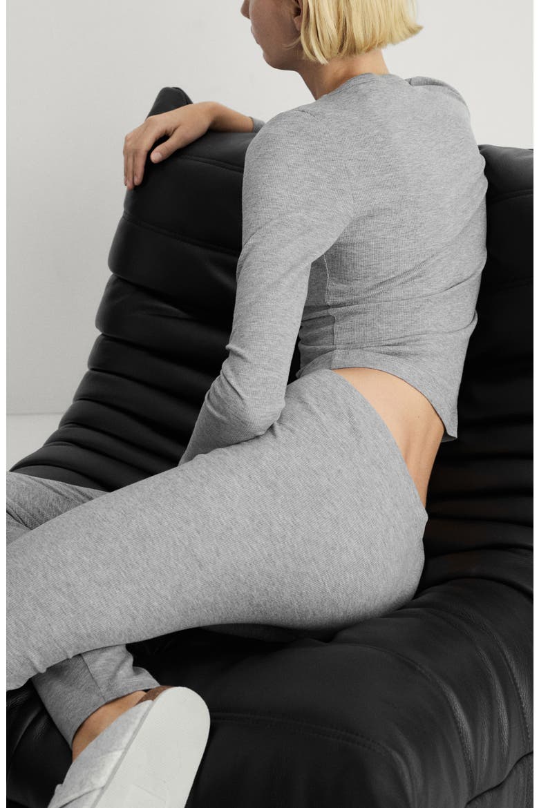 Rib Knit Pants, Alternate, color, GREY