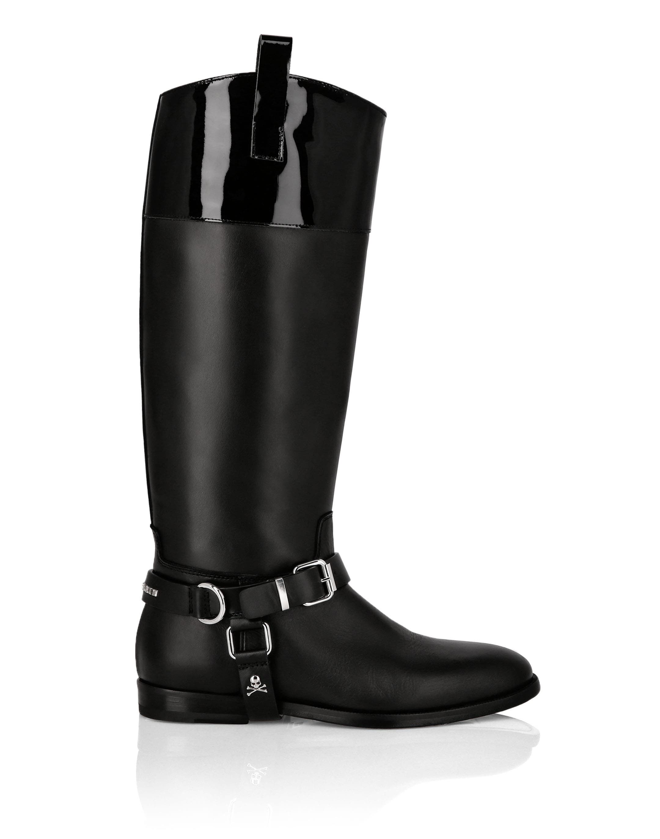 Boots Flat High Women, Alternate, color, black
