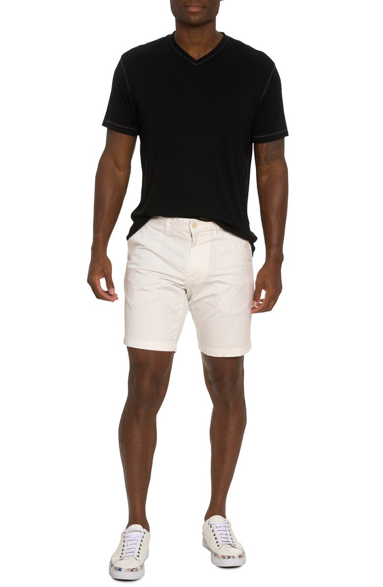 Robert Graham Lonestar Stretch Cotton Shorts, Alternate, color, White