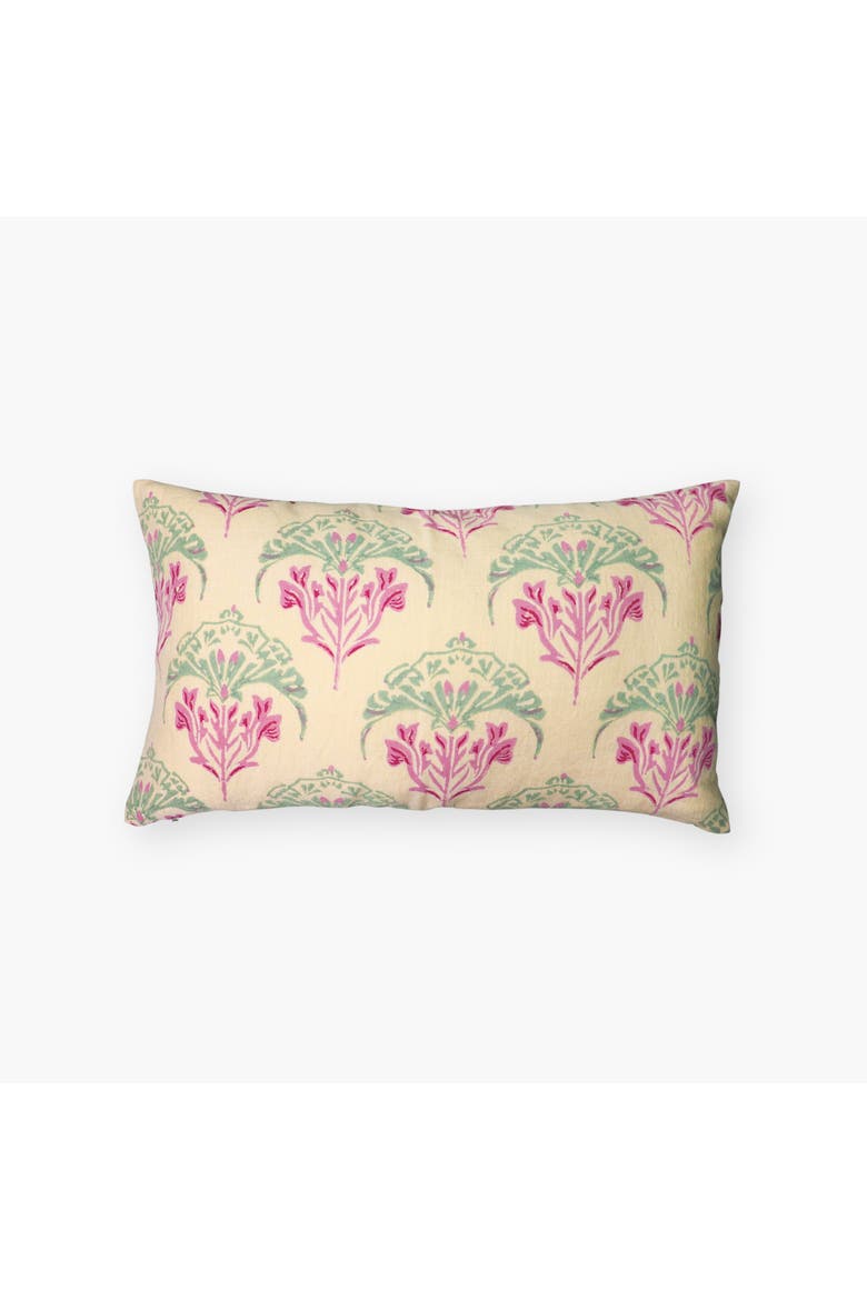 Soma - Lumbar Pure Linen Throw Pillow Cover, Main, color, Peach