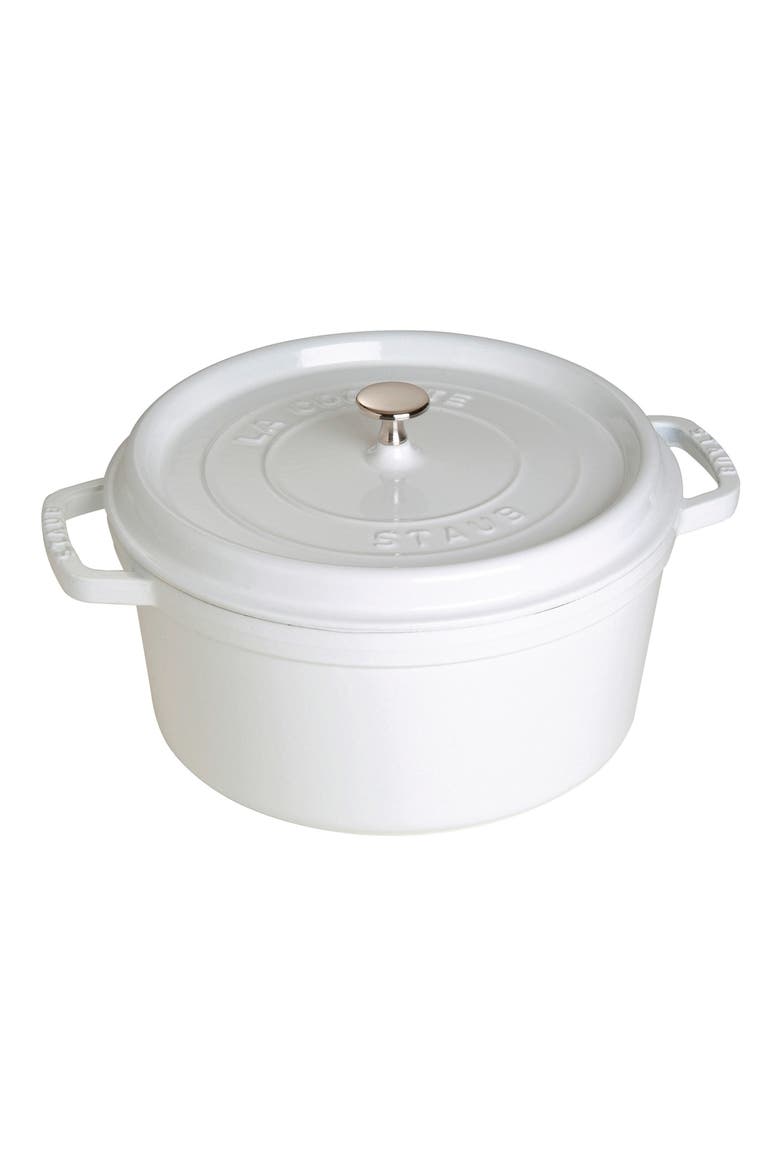 7-Quart Enameled Cast Iron Dutch Oven, Main, color, MATTE WHITE