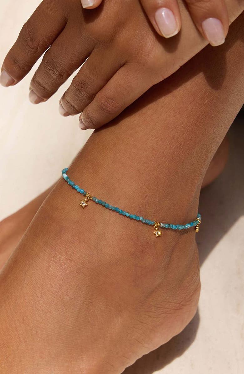Satya Jewelry Blue moonstone anklet, Alternate, color, Blue
