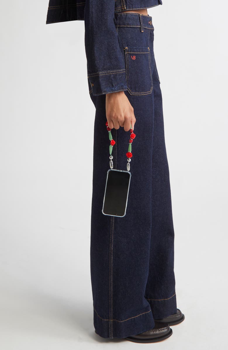 ossa Scarlet Begonias Wristlet, Alternate, color, Grateful Green