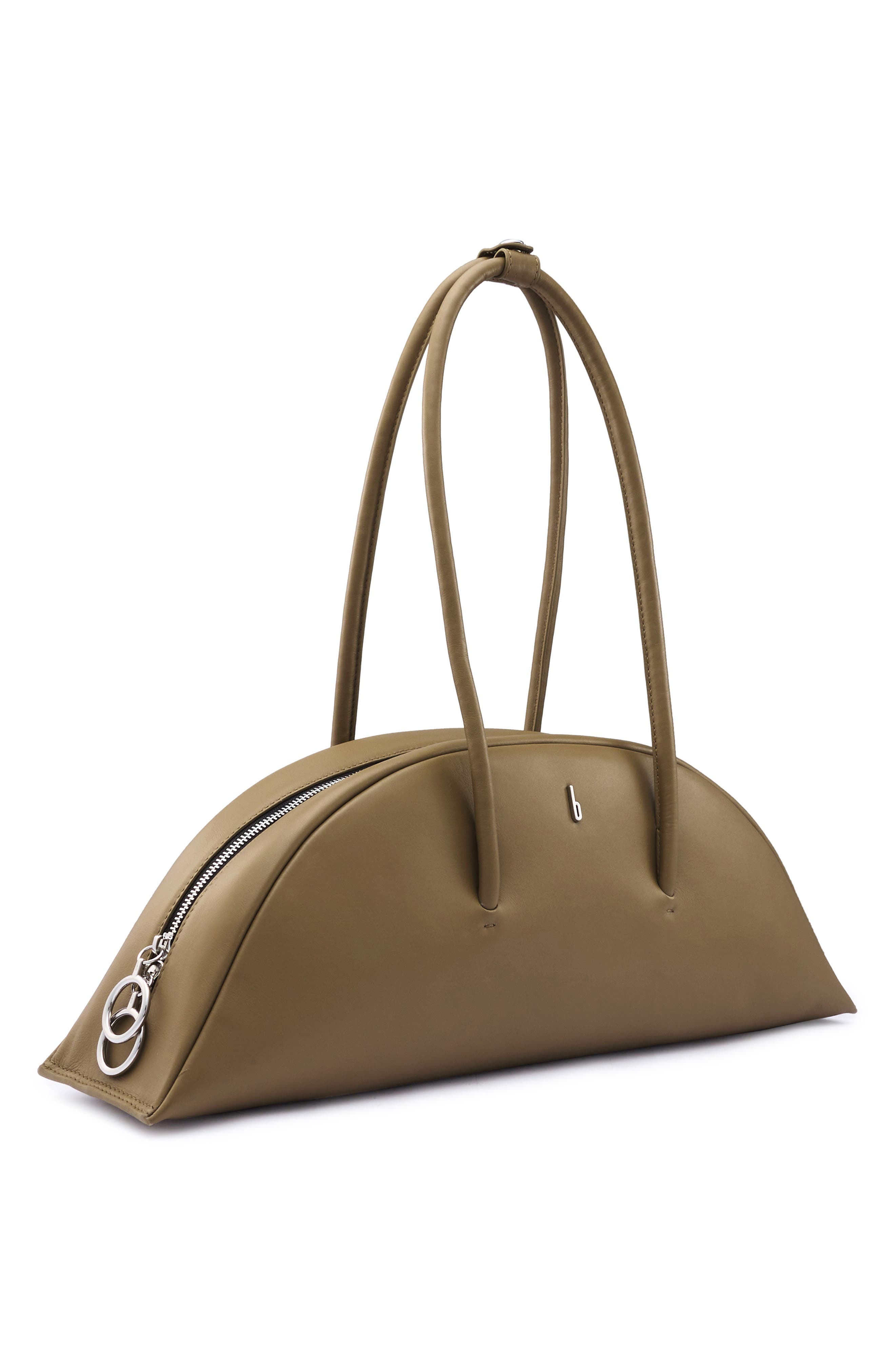 behno Laverne Leather Bowler Bag, Alternate, color, Palm