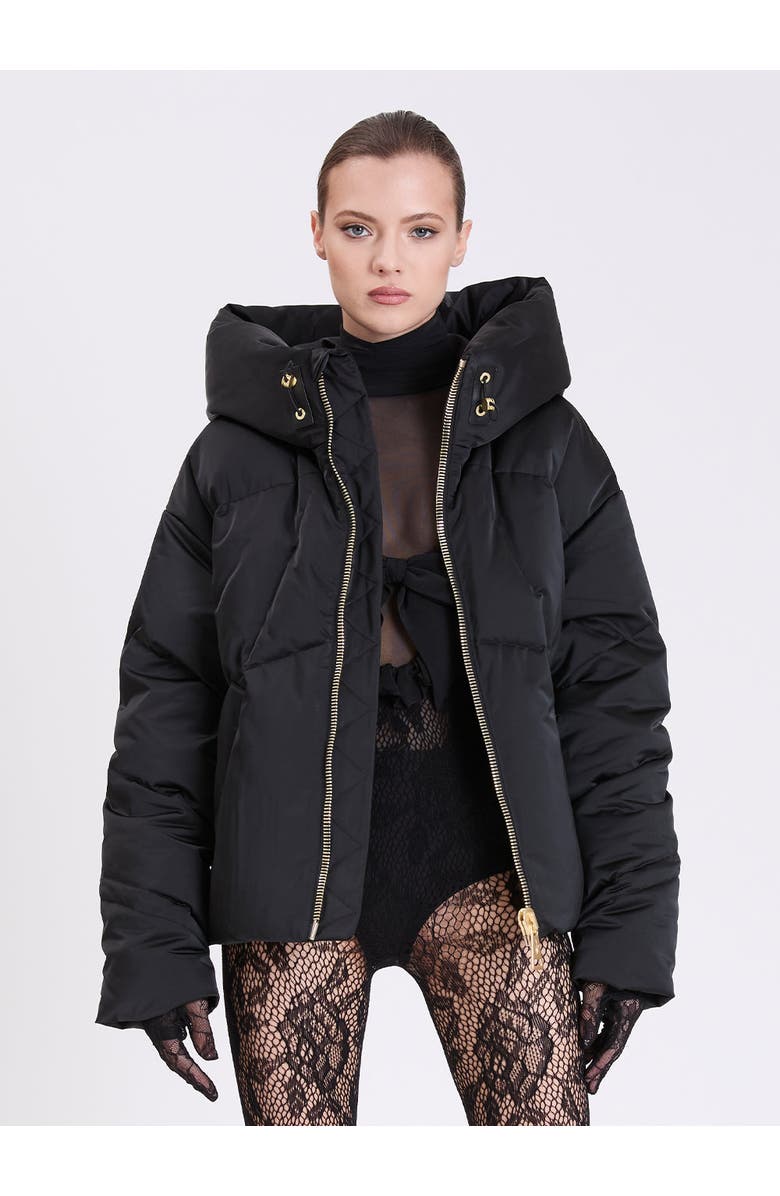 Nicole Benisti Montague Satin Puffer Jacket, Main, color, 