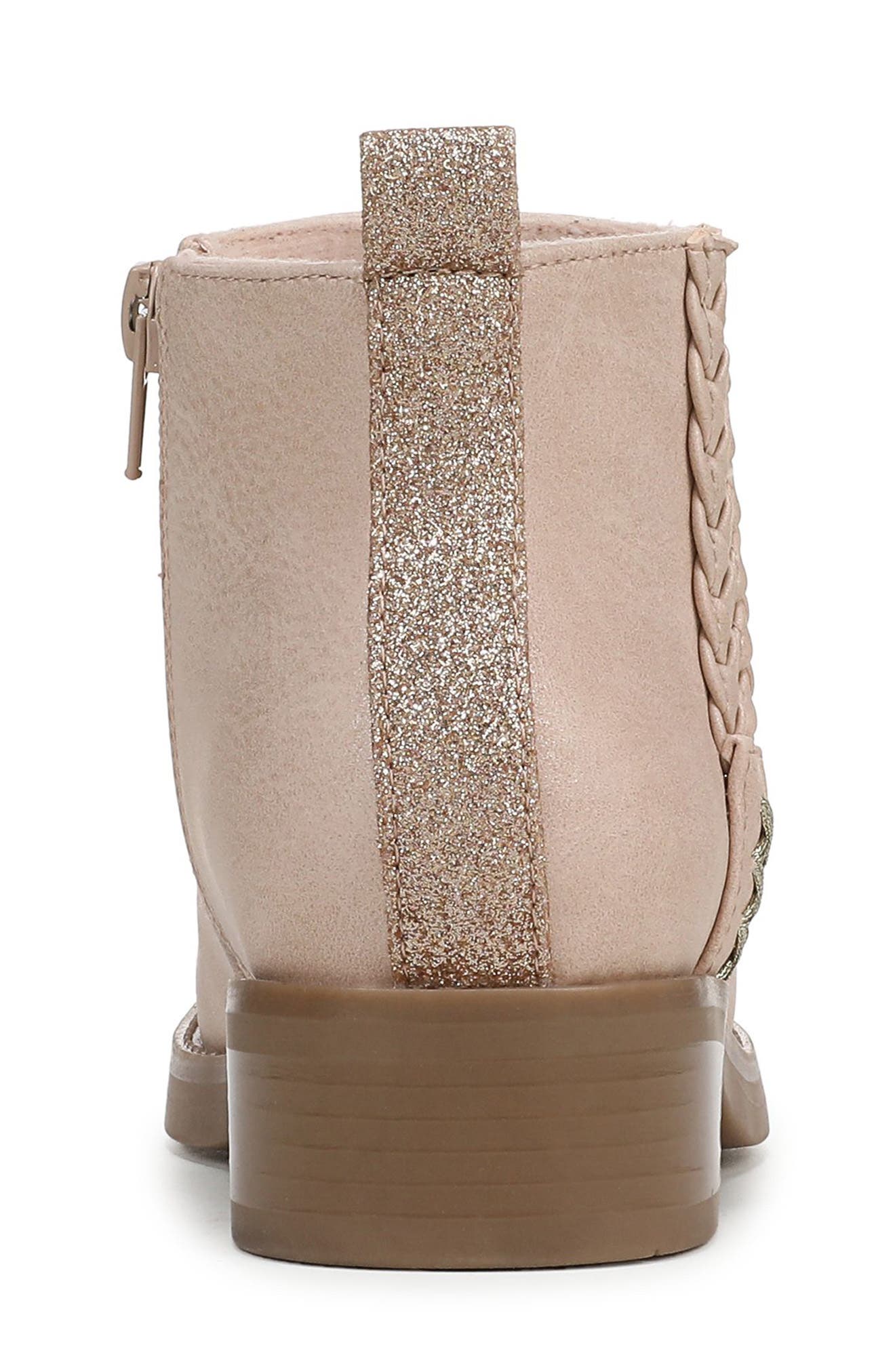 Blowfish Malibu Kids' Zojo Side Zip Boot, Alternate, color, Blush Pink Faux Leather