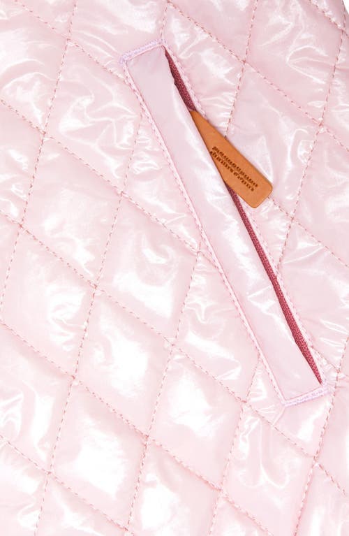 Northern Classics Shiny Quilted Puffer Jacket In Pink