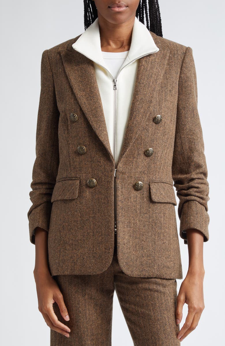 Veronica Beard Beacon Herringbone Dickey Jacket, Alternate, color, 