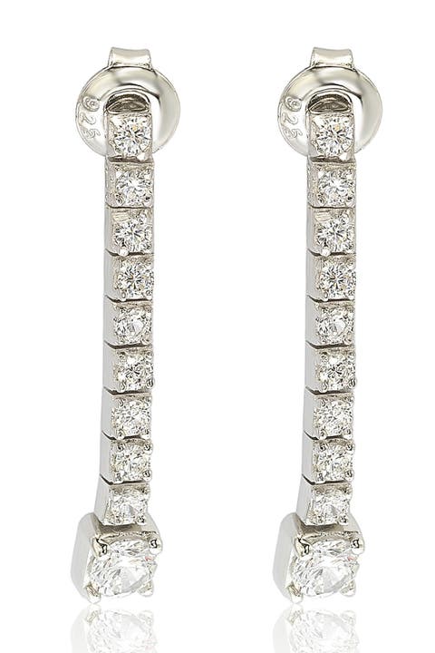 Sterling Silver A Touch of Dazzle CZ Drop Earrings