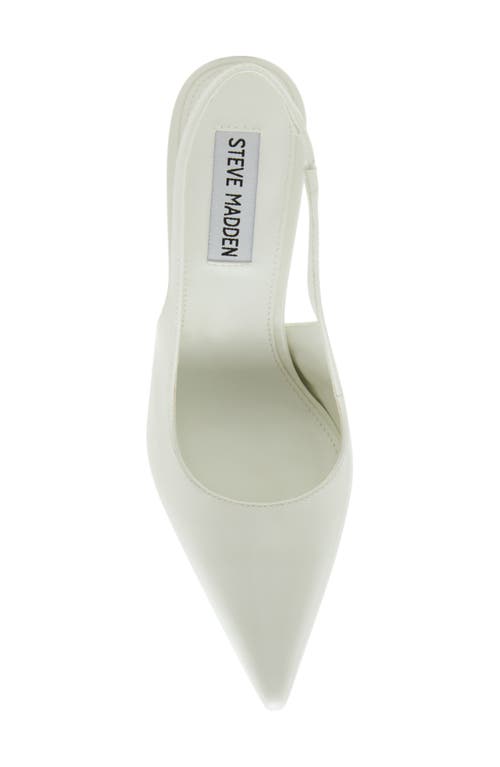 Steve Madden Reyes Pointed Toe Slingback Sandal In White Box