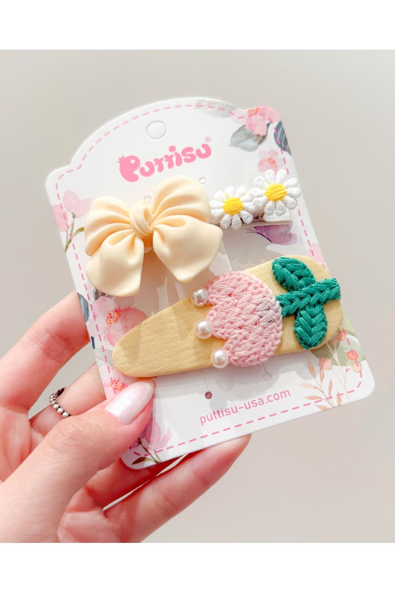 2-piece Hair Clip Gift Set - Bow Garden, Alternate, color, Honeydew Bloom
