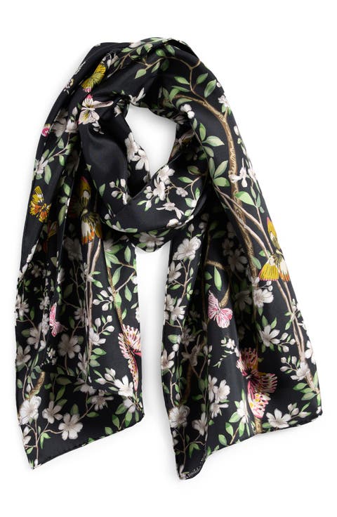 Spring Unfolding Silk Oblong Scarf