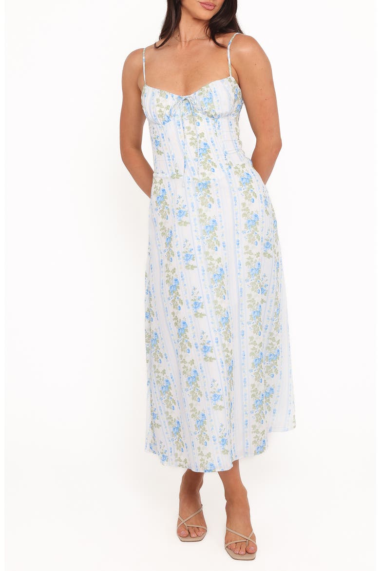 Florencia Midi Dress, Main, color, BLUE FLORAL