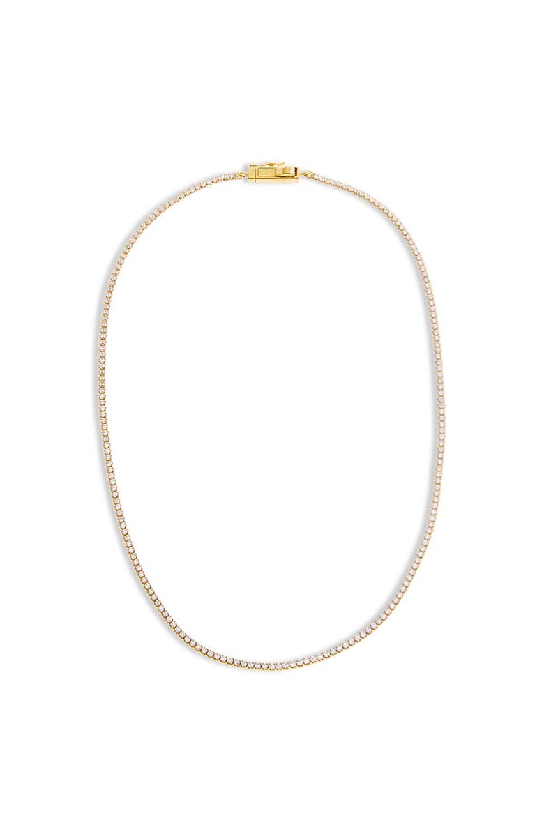 BY ADINA EDEN Classic Thin Tennis Necklace, Alternate, color, Gold - 15 Inches