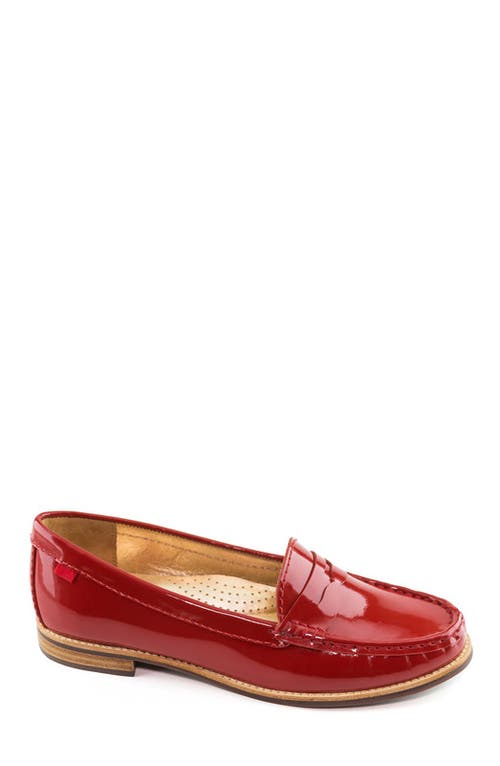 Marc Joseph New York East Village Patent Leather Penny Loafer In Red