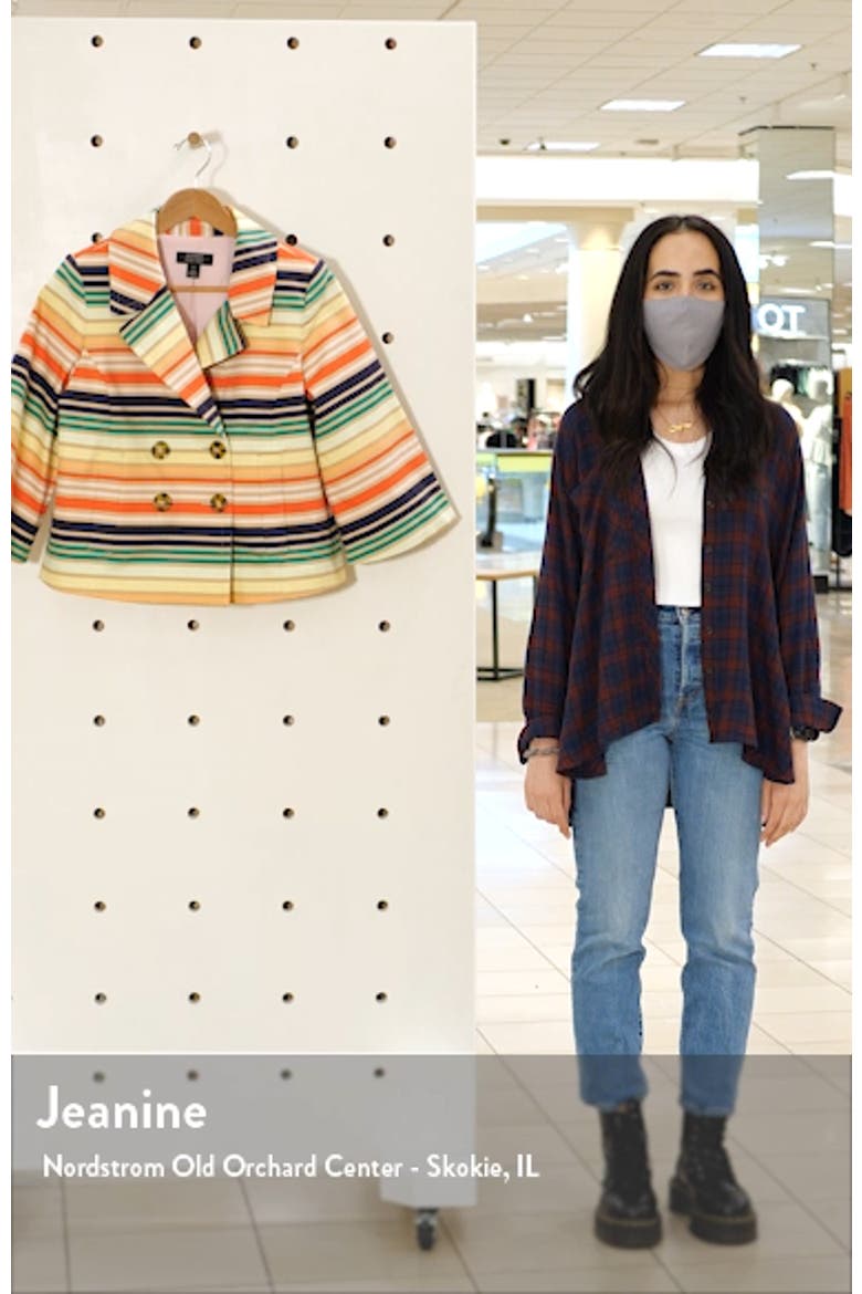 x Atlantic-Pacific Stripe Short Trench Jacket video