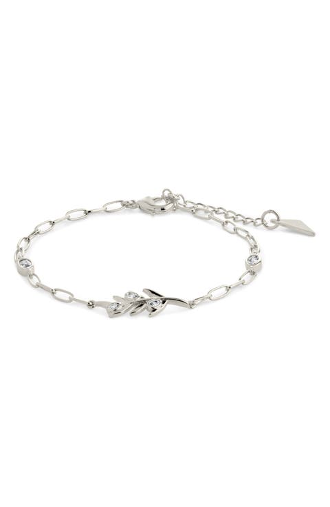 Sicily Cubic Zirconia Leaf Bracelet