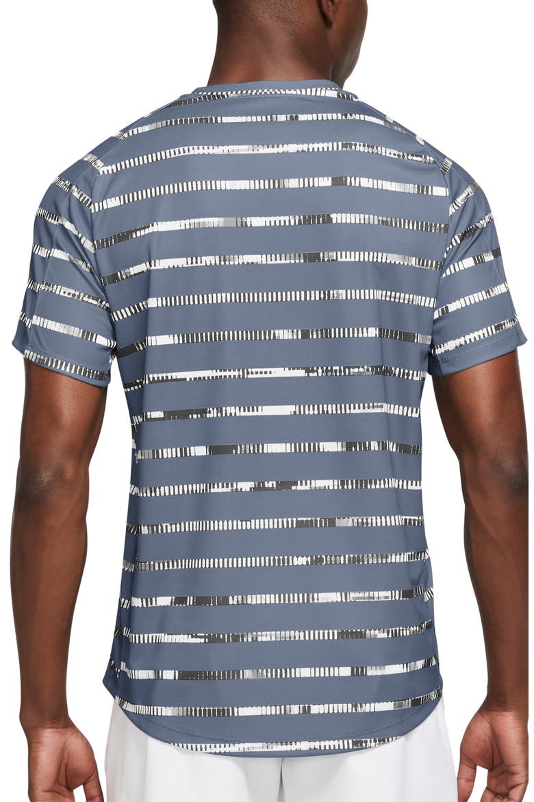 NikeCourt Dri-FIT Victory Stripe Shirt, Alternate, color, ASHEN SLATE/ WHITE