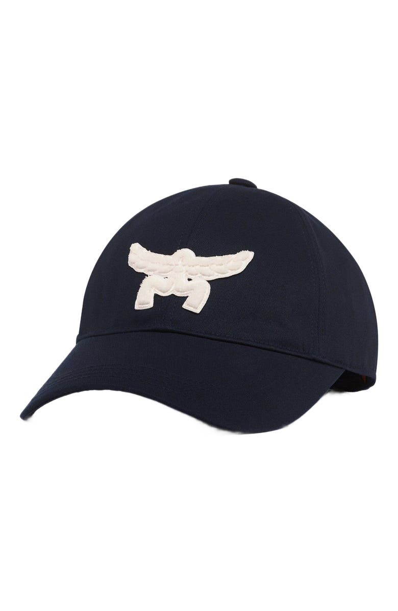 MCM Essential Logo Cap in Cotton Twill, Main, color, Darknavy