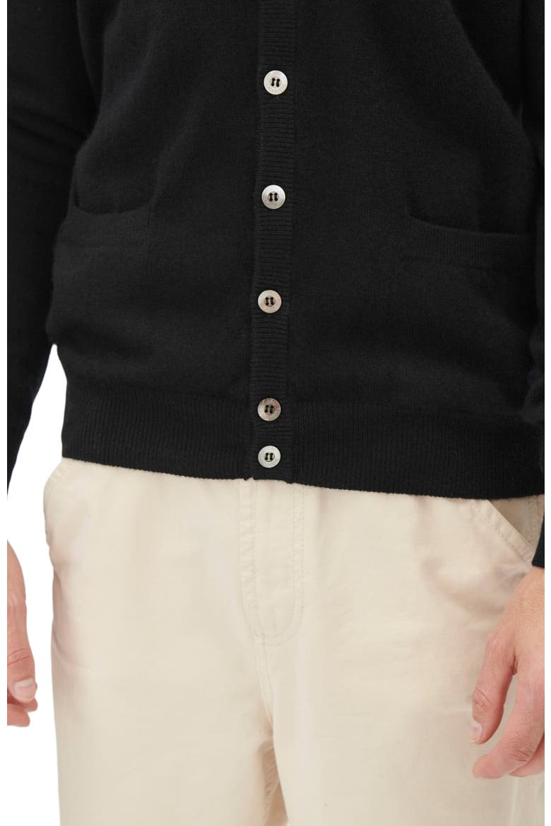 V Neck Button Cardigan, Alternate, color, black