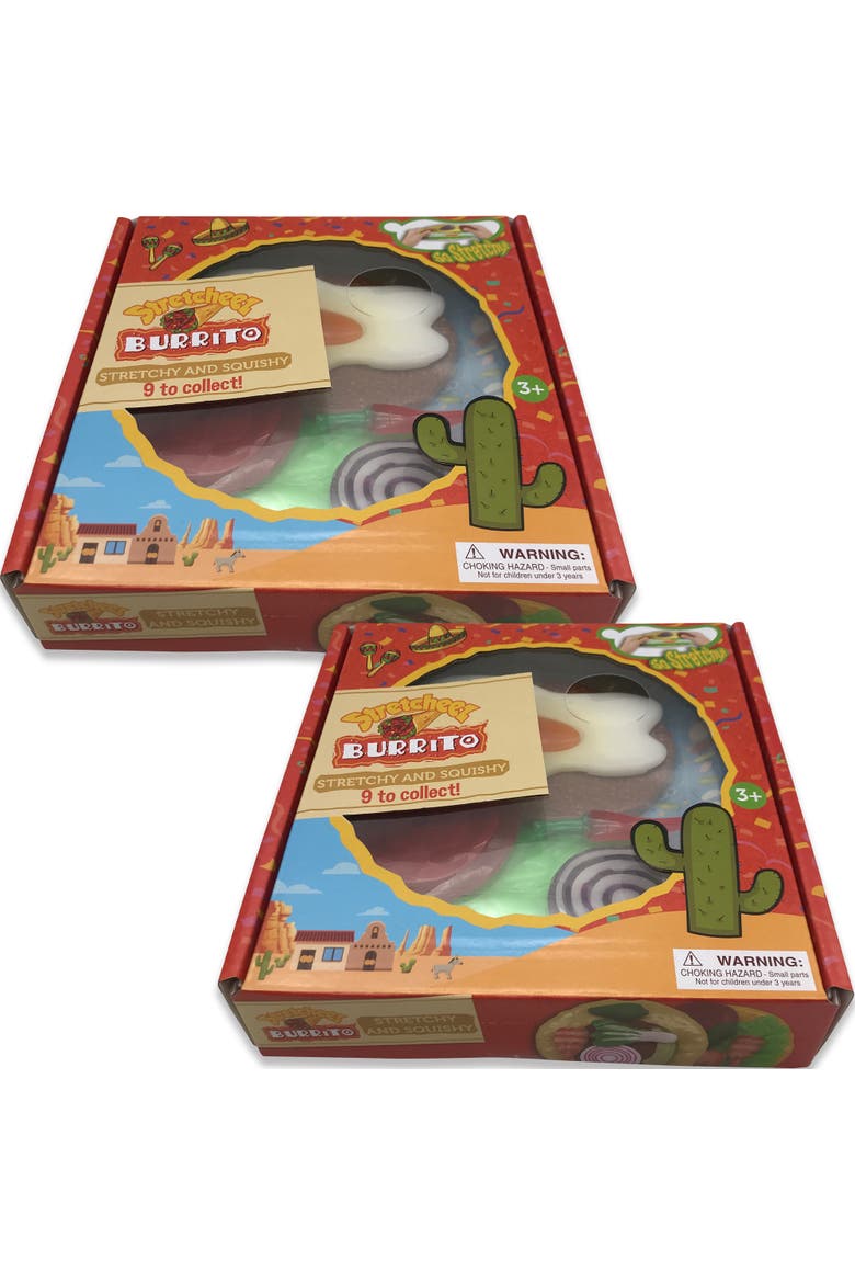 Burrito 2 Pack, Stretchy Toy Food 3+, Alternate, color, Multicolored
