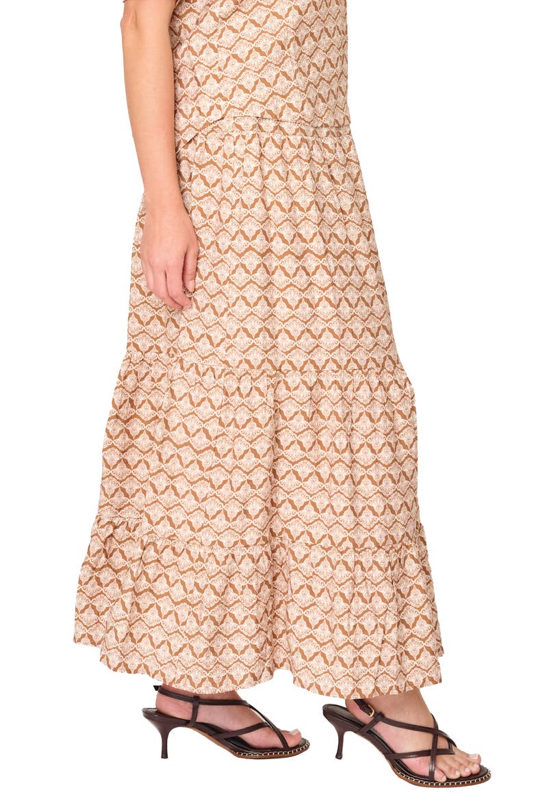 Tiered Maxi Skirt, Alternate, color, MOCHA SHELL
