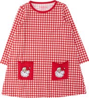 RuffleButts Holiday Knit Long Sleeve Applique Pocket Dress